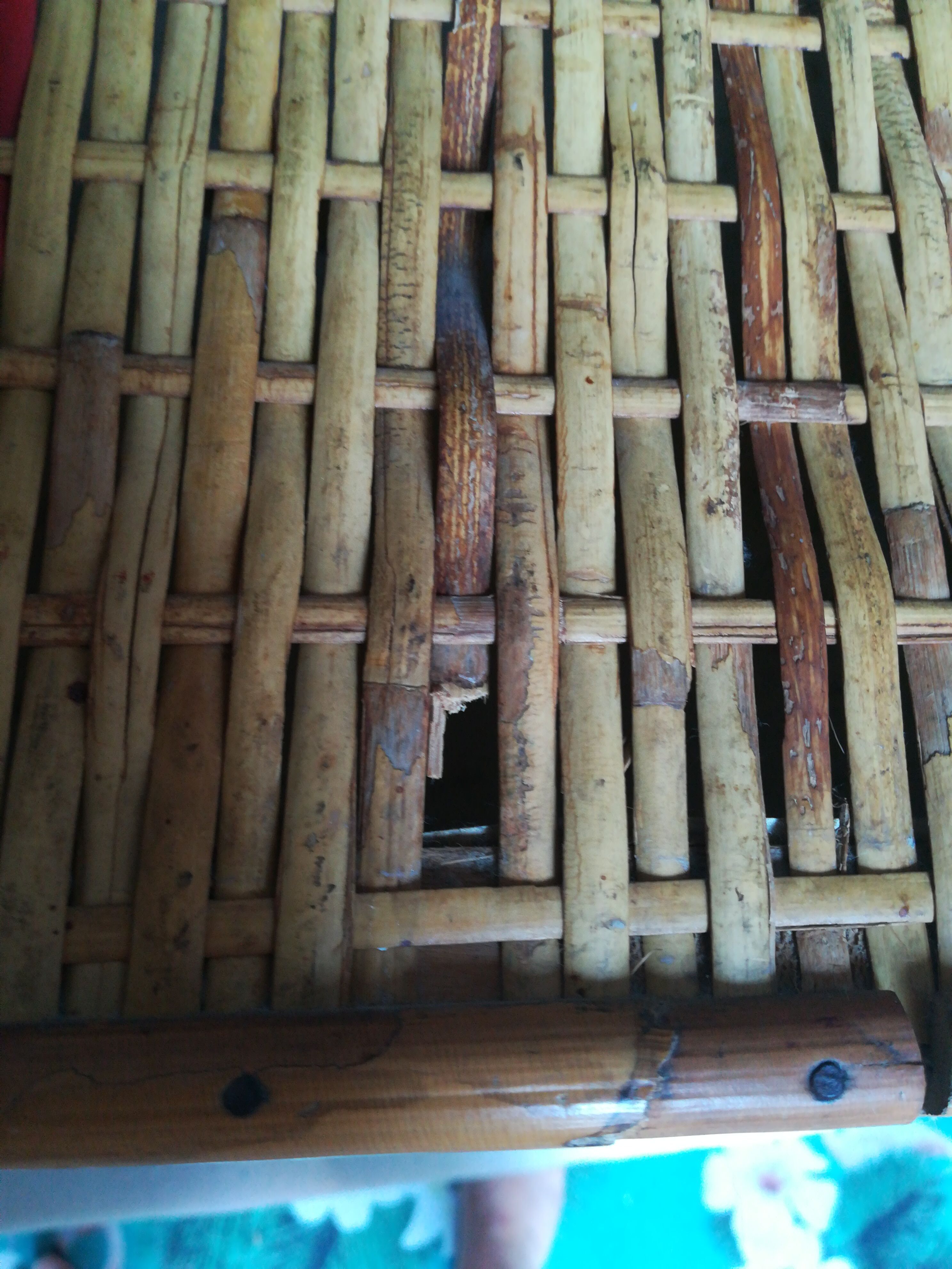 Wicker storage basket