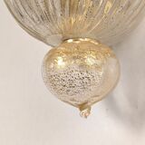 Pair of Barovier & Toso Murano Foglia d’Oro wall sconces, 1980s