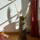 Gold metal umbrella stand