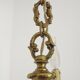 French Art Nouveau Bronze 6 Light Chandelier with Scroll Arms and Leaf Details 5583