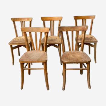 Lot de 5 chaises bistrot dépareillées