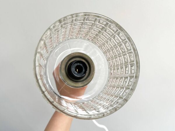 Lampe à suspension vintage en verre