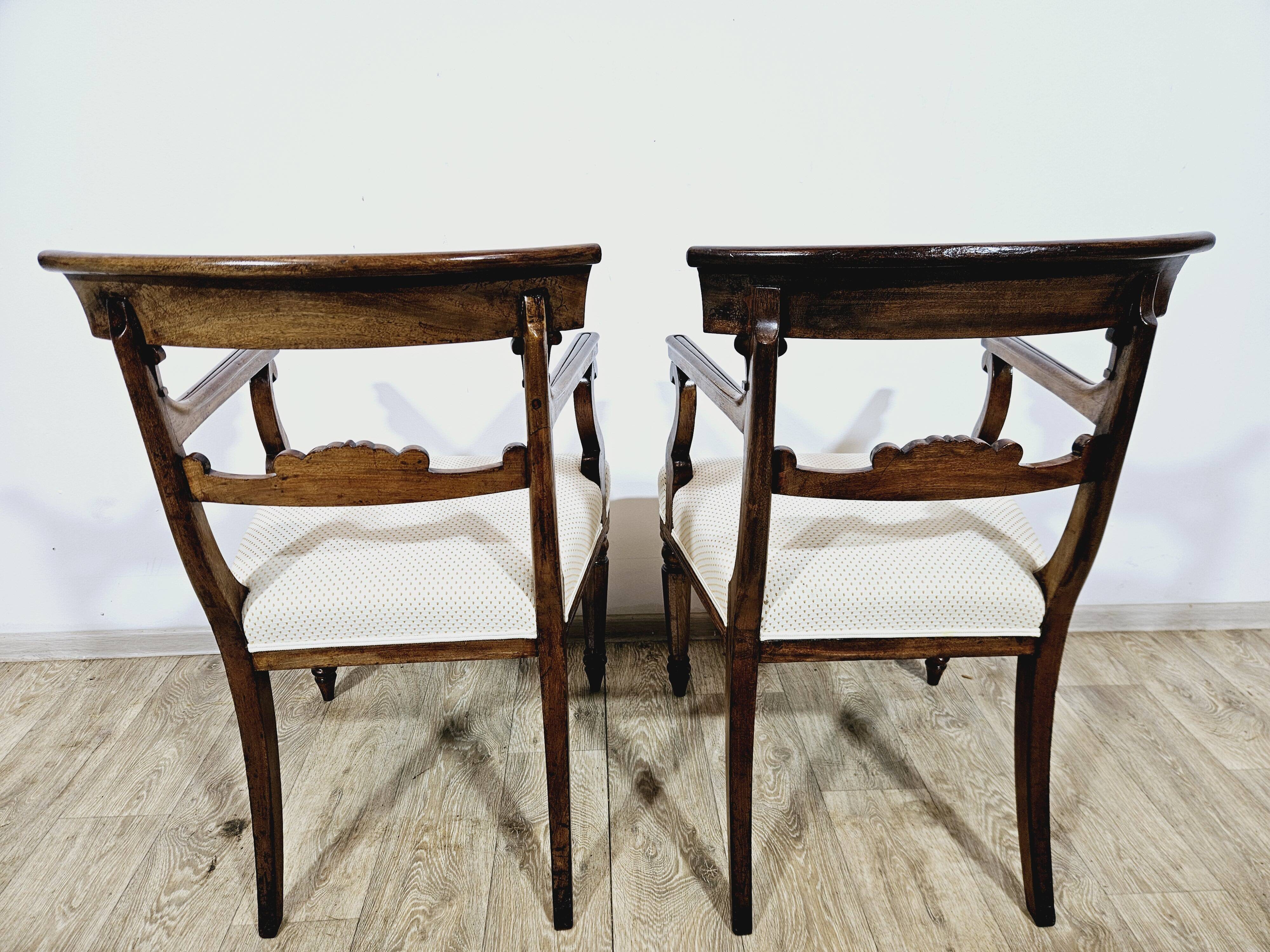 A pair of exclusive Biedermeier study armchairs, 19th century