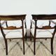 A pair of exclusive Biedermeier study armchairs, 19th century