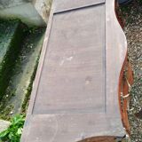 Louis xv style marble top marquetry chest of drawers