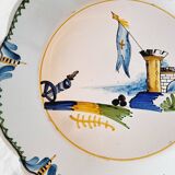 Decorative commemorative plate of the French Revolution 19th century Nevers