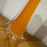 Large orange soliflore vase