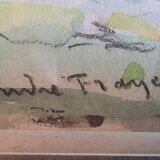 Fraye André Watercolour Notre Dame de Paris View from the Quays of the Seine XXth