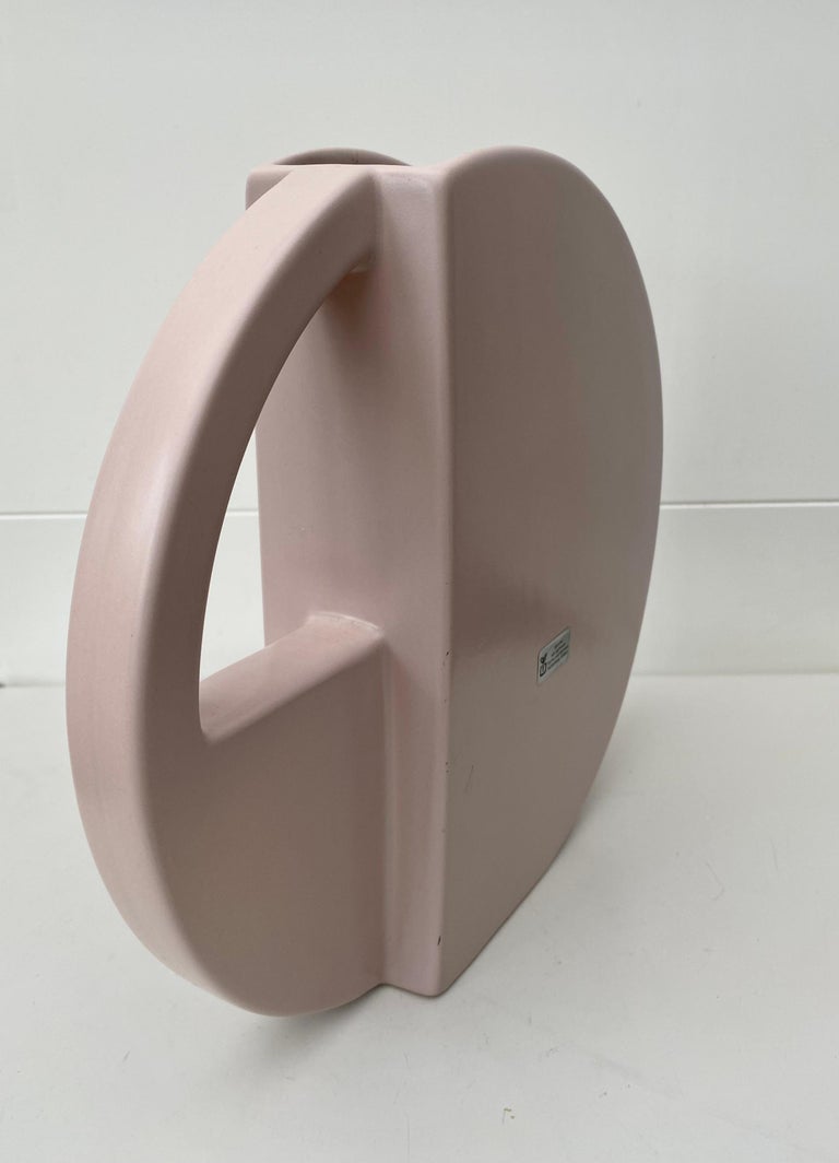 Set of Two Pink Post Modern Vases by Dorothe van Agthoven for Flora Keramiek