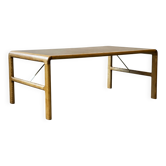 Table basse en mosaïque de frêne, Danemark, années 1960-1970