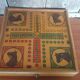 Ancien Plateau De Jeu De L’Oie Dames Petits Chevaux En Bois Vintage #A690