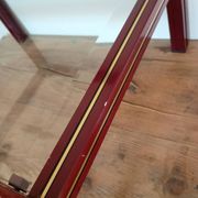 Side table in glass and brass
