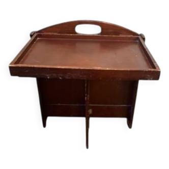 Porte-revue modulable en bois teinté – Table d’appoint astucieuse