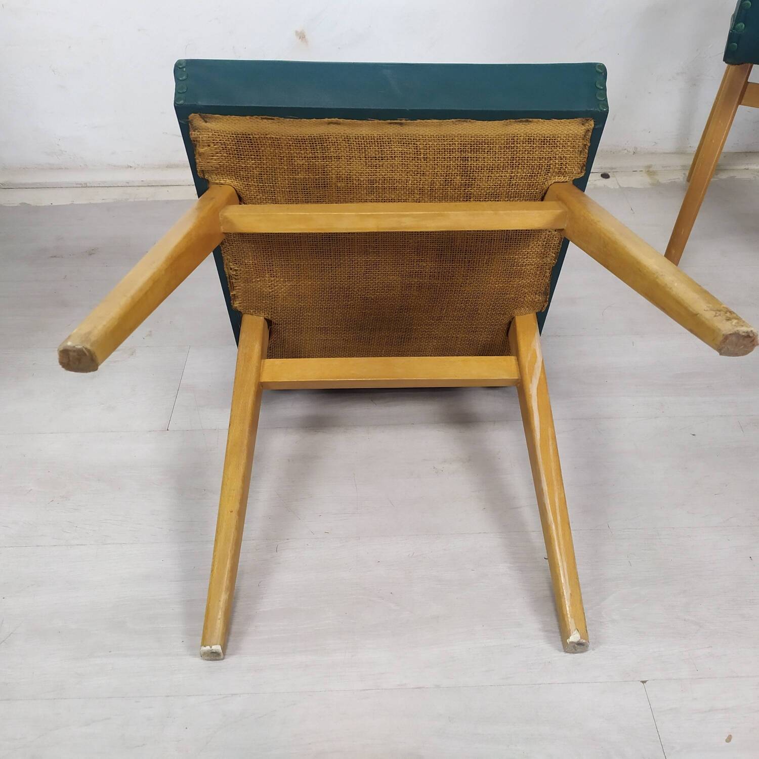 Vintage blue green chairs