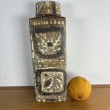 Scandinavian stoneware vase decorated with birds and flowers – Nils Thorsson for Royal