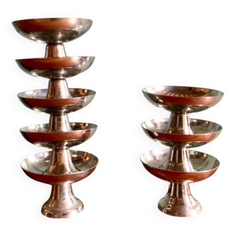 Coupes à glace en inox 1970