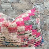 Magnifique coussin Kilim berbère vintage du Maroc