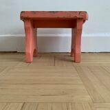 Small step foot in old wood