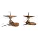 Deux bougeoirs laiton hélice aviation
