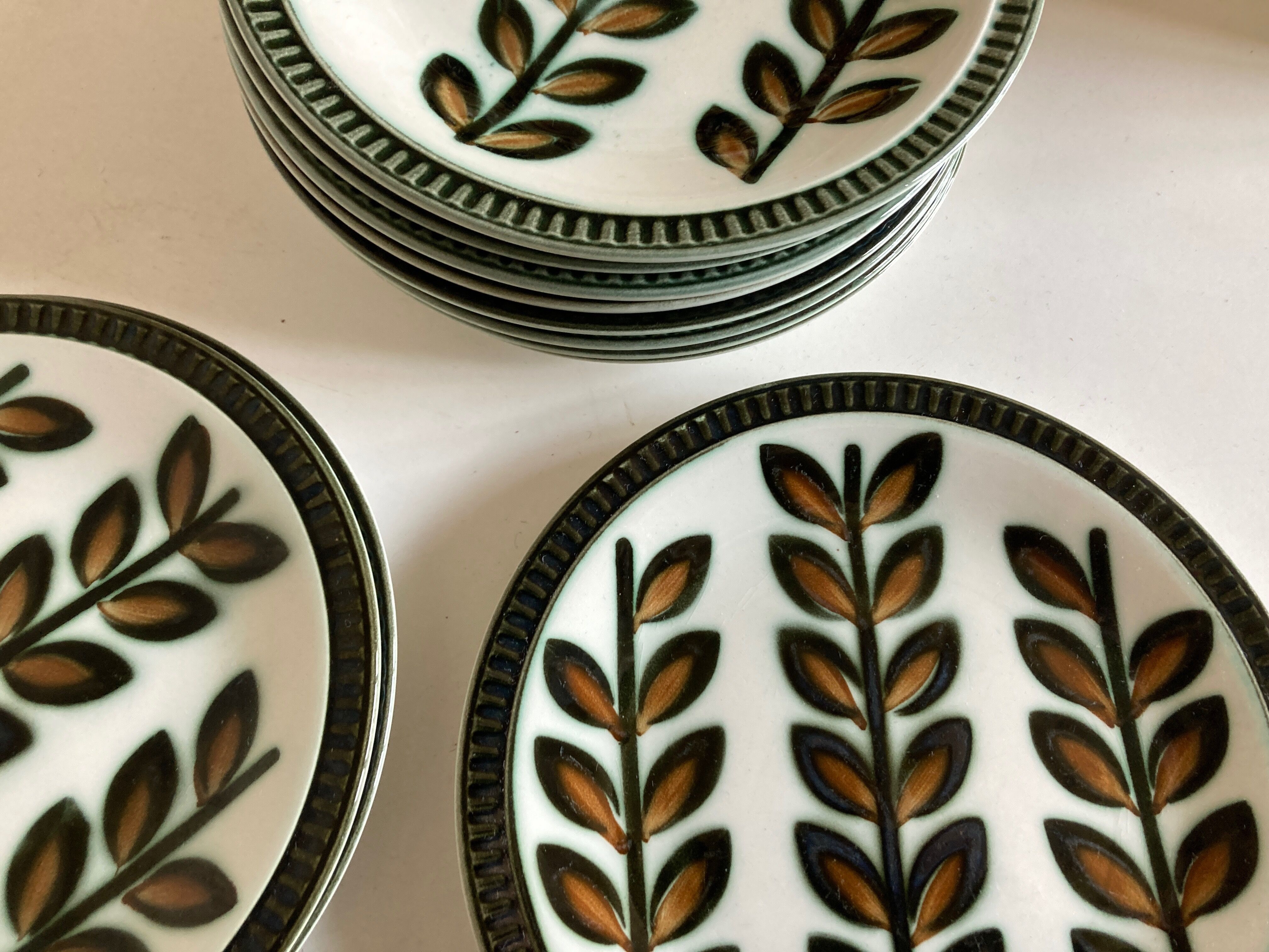 Set of 11 plates Rambouillet Boch 1960