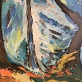 Expressionist landscape painting