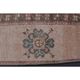 Vintage Turkish Oushak handmade pink cotton wool runner rug 163x370