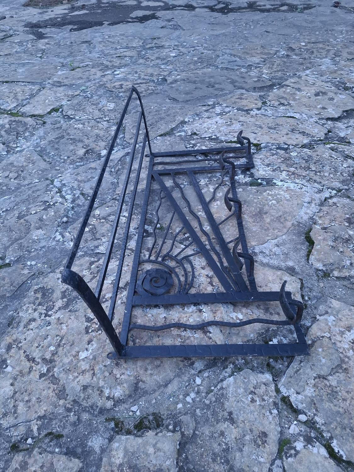 Art Deco wall coat rack