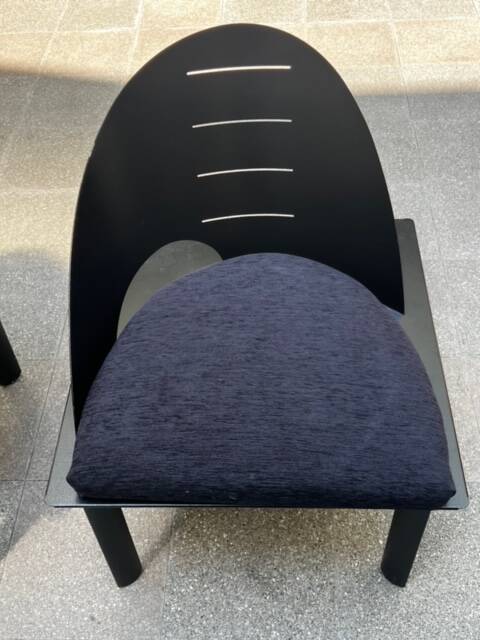 Pair of Patrice Bonneau designer chairs - Genexco Edition - 1980s