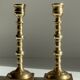 Pair of brass candle holders made in England