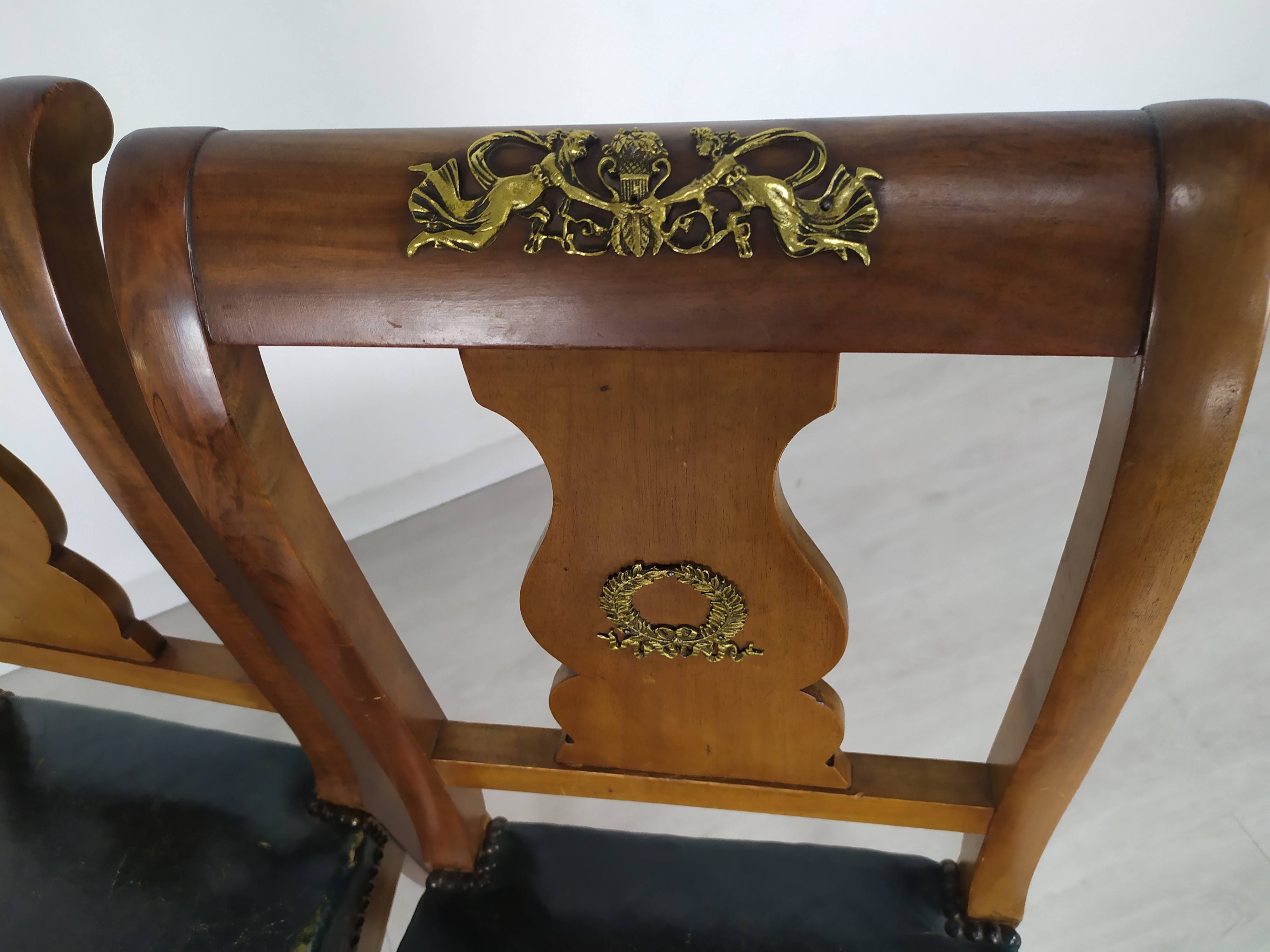 Empire-style desk and chairs