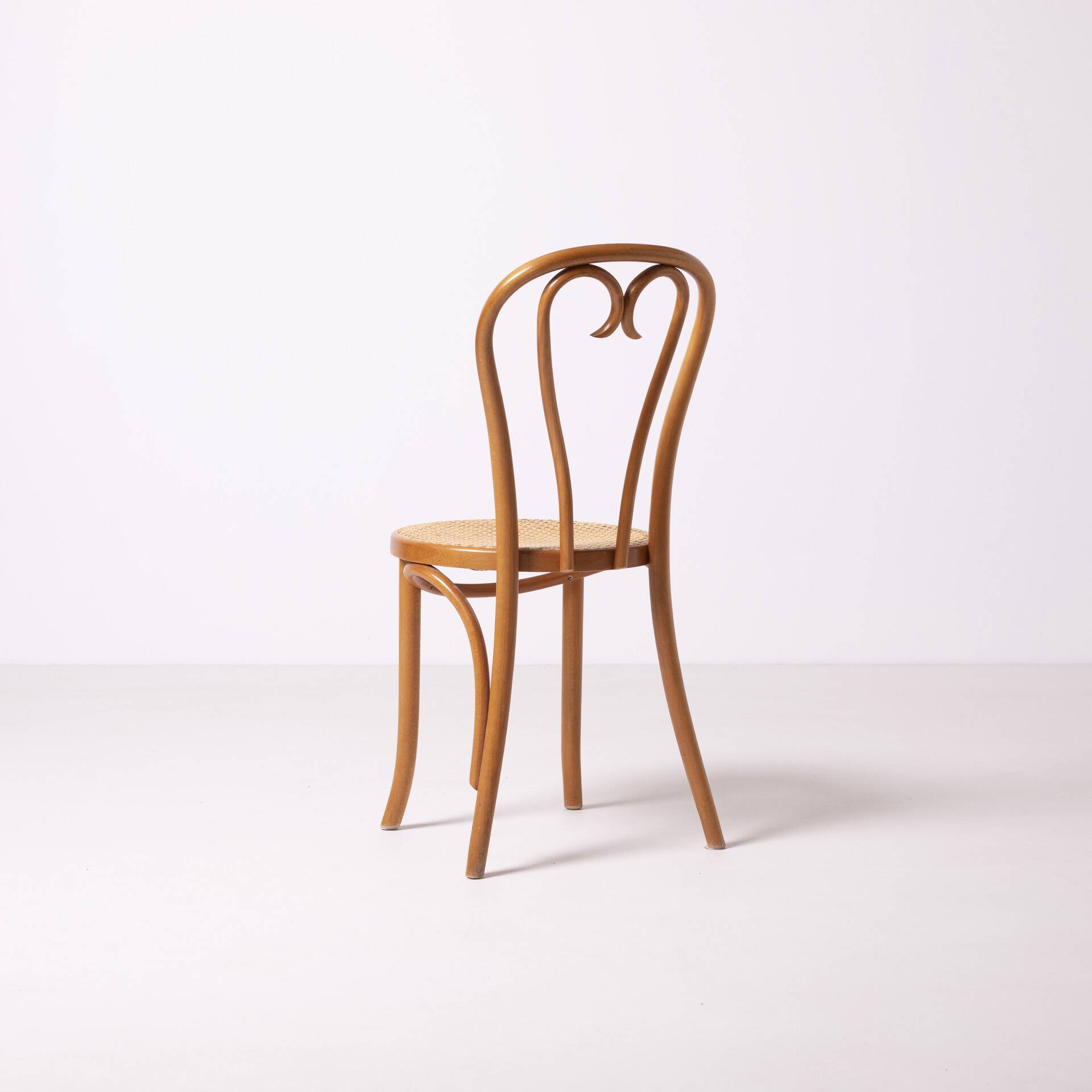 Thonet / Radomsko heart chair, set of 4, hand woven cane, Poland, circa 198