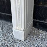 Louis XVI Style Fireplace in Carrara Marble Circa 1880