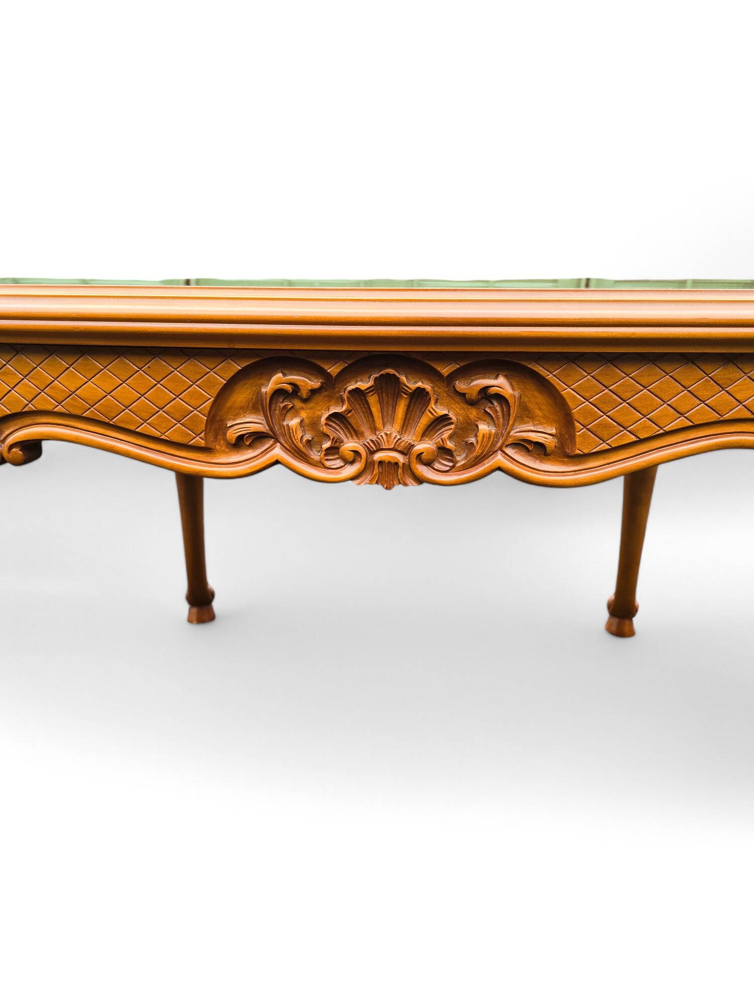 Louis XV style cherry wood table with extensions