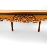 Louis XV style cherry wood table with extensions