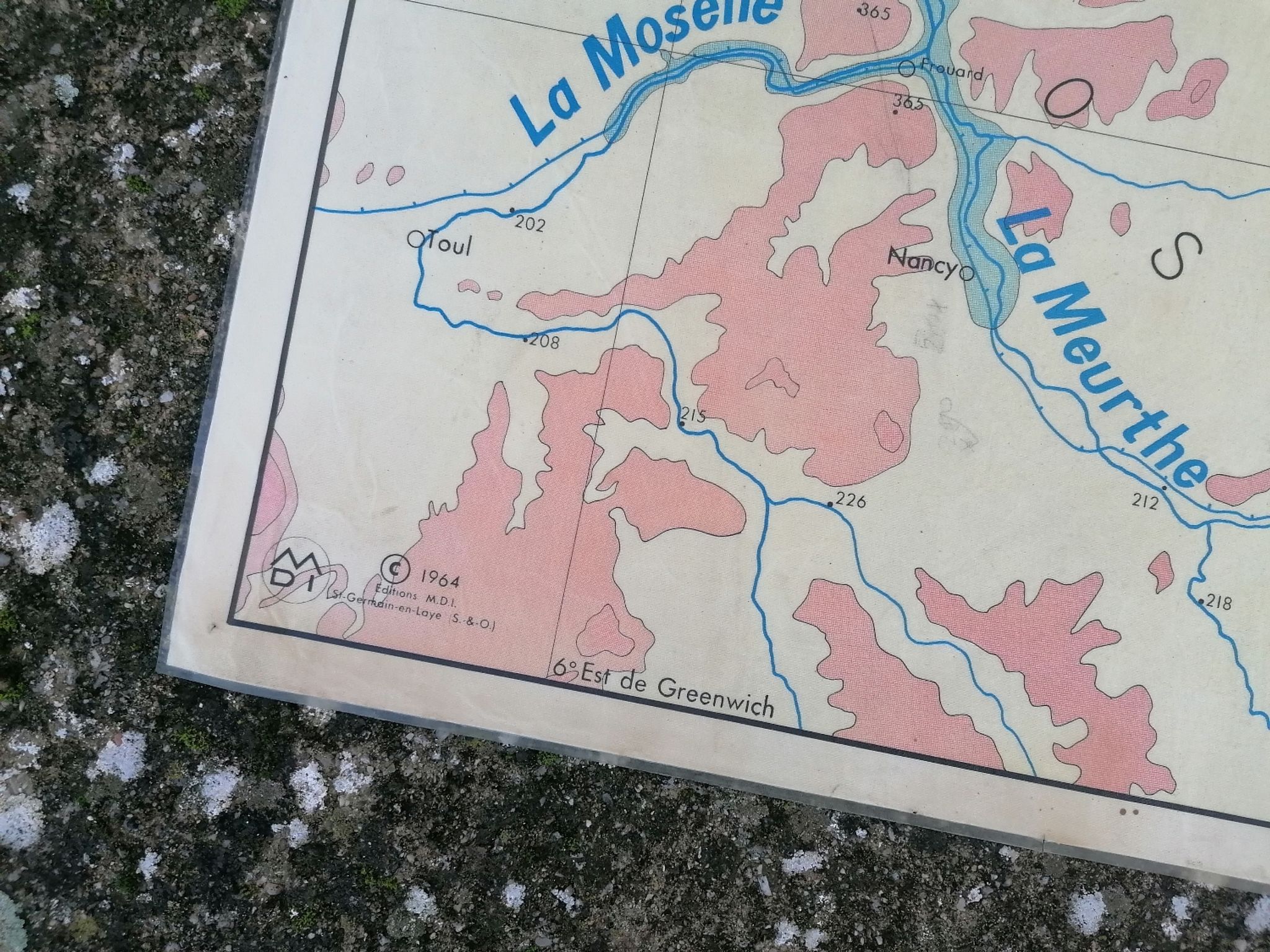 Ancienne carte MDI Moselle-France