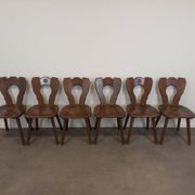 Set of 6 brutalist bistro chairs