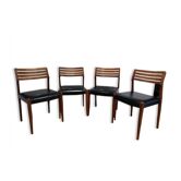 Lot of 4 scandinavian design vintage chairs