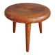 Modernist tripod stool in solid wood, 1950s