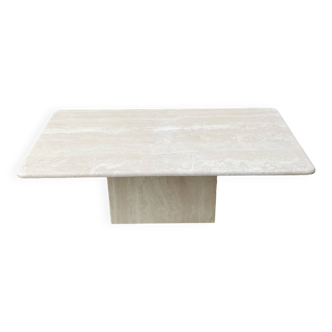 Table basse en travertin minimaliste années 70
