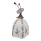 Old wall lamp 45° and its tulip lampshade decorated with flowers
