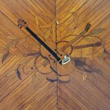 High sideboard in rosewood and marble slab, Louis XVI style, French