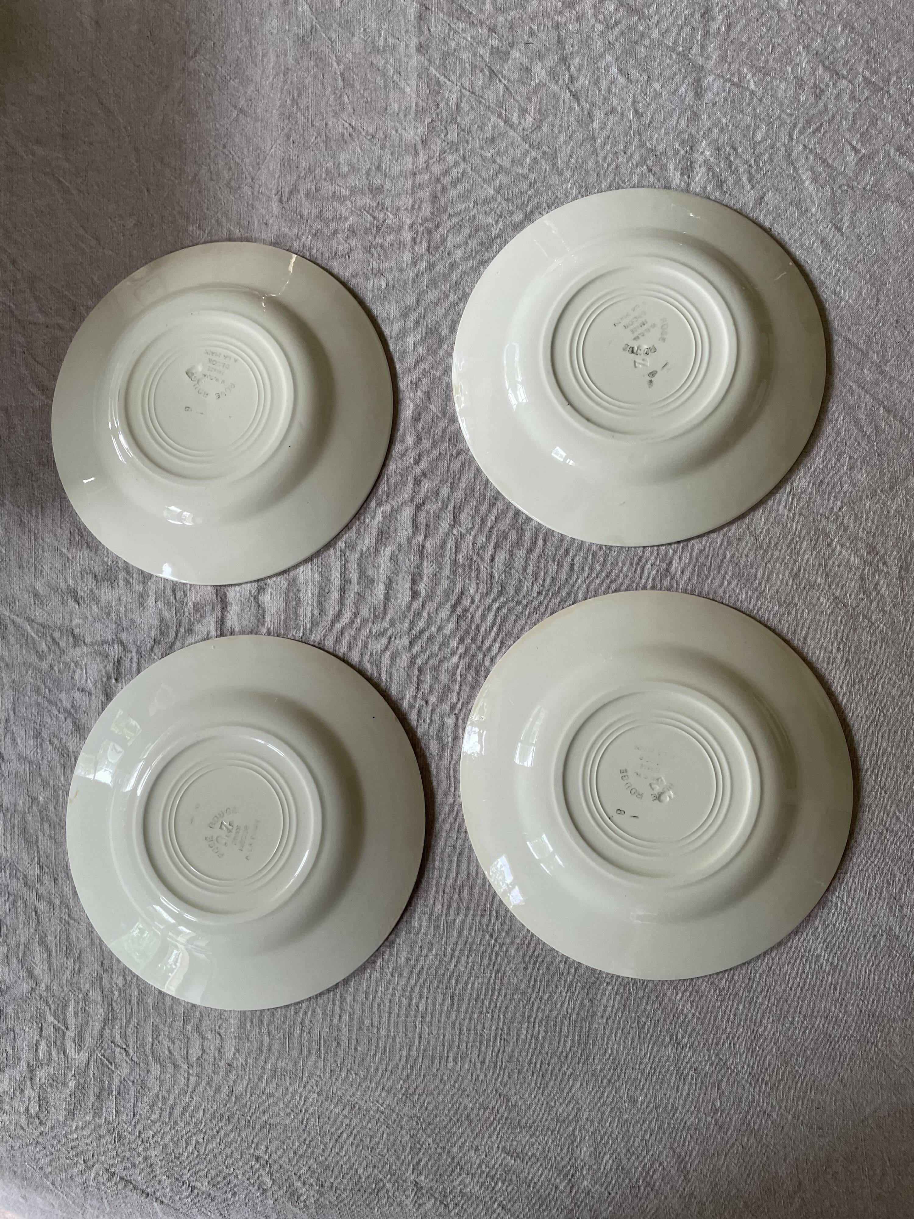 HBCM Rose Decorated Dessert Plates