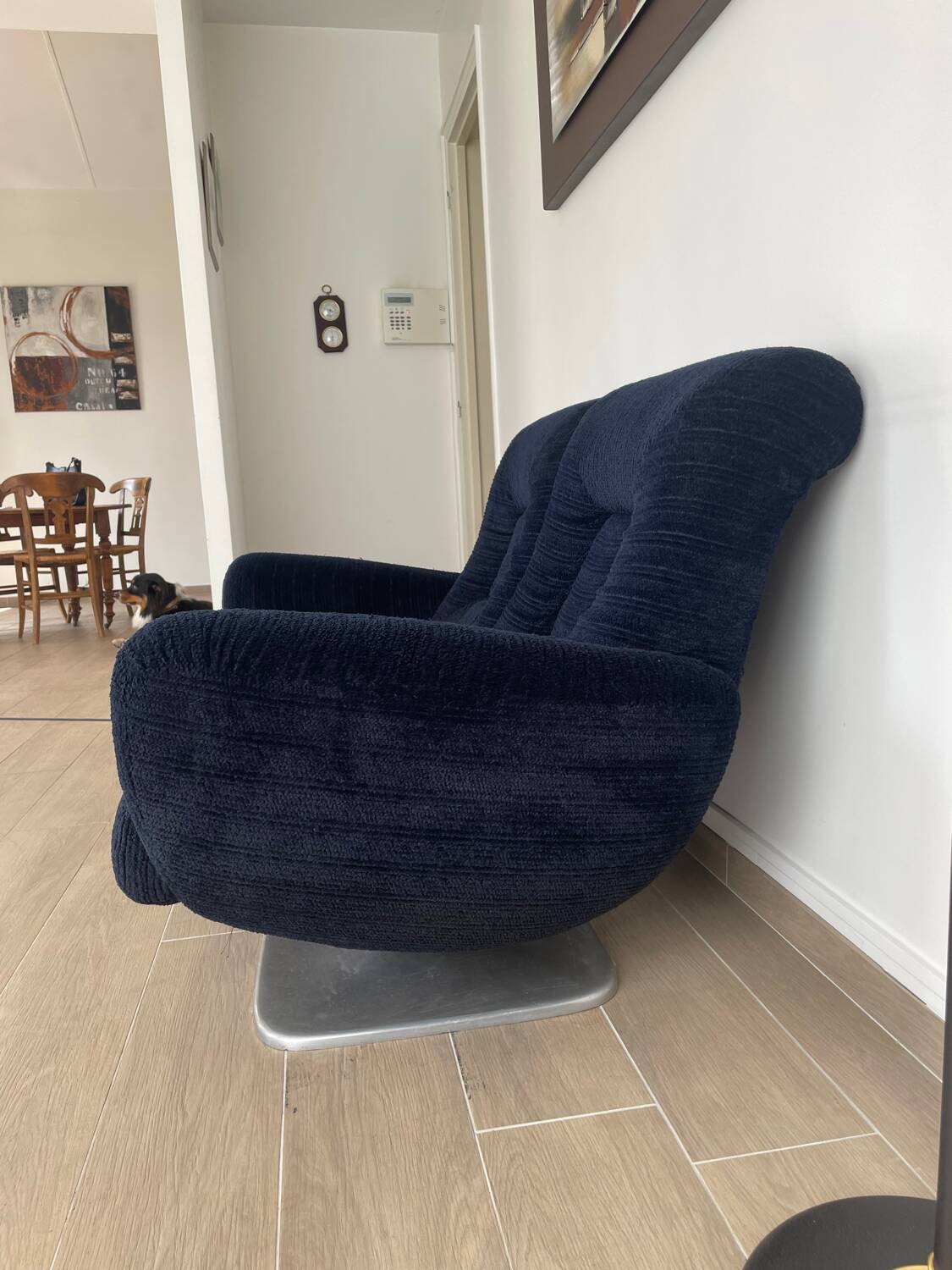 Sofa set + armchair + footrest Jean Prévost – 1970s