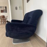 Sofa set + armchair + footrest Jean Prévost – 1970s