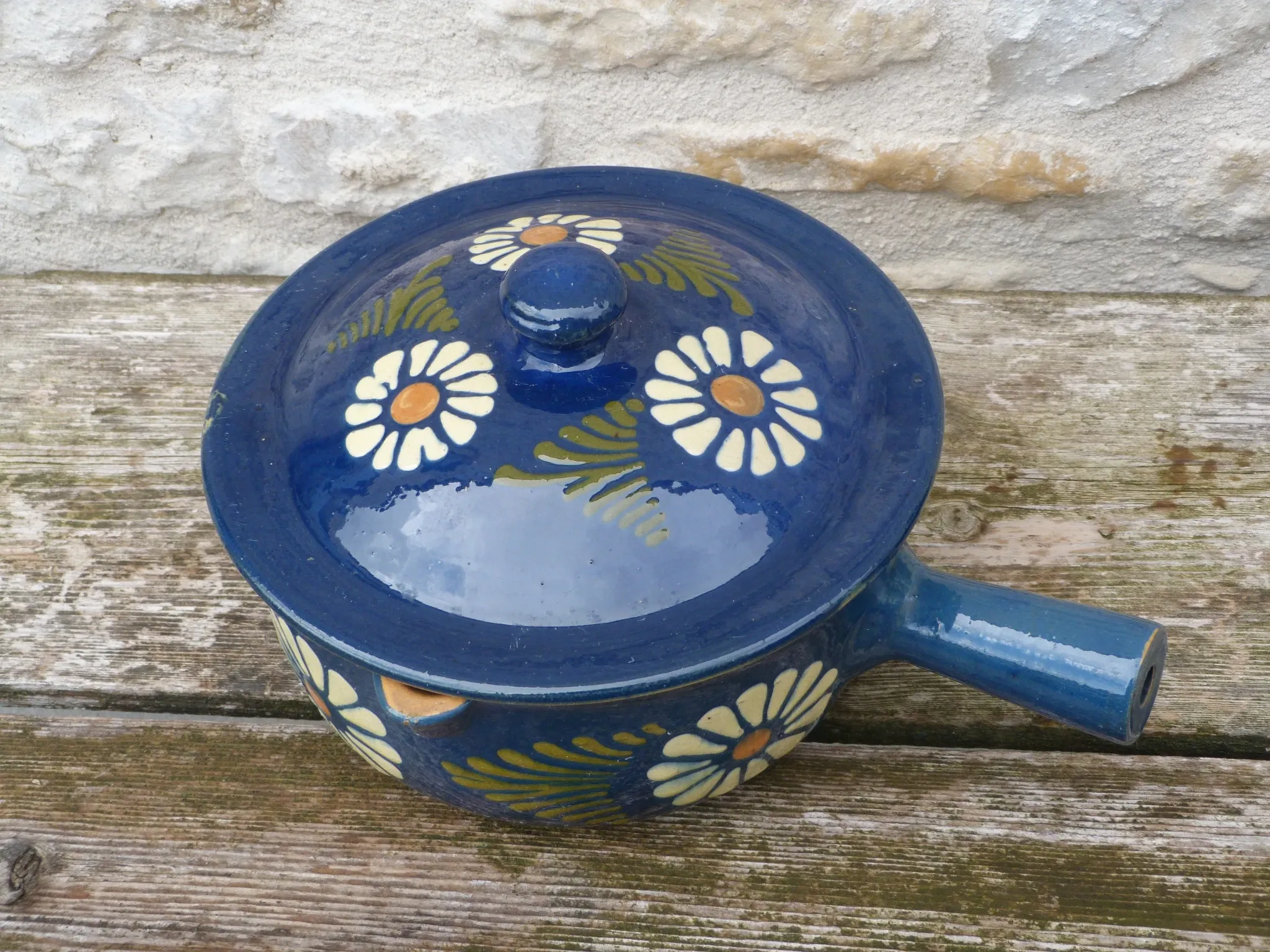 Vintage Marmite or earthenware soup tureen from Alsace.