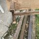 Solid oak wooden bench