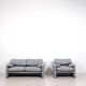 Ensemble de sièges en cuir « Maralunga » de Vico Magistretti pour Cassina