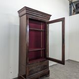Louis Philippe period glass cabinet in flamed mahogany