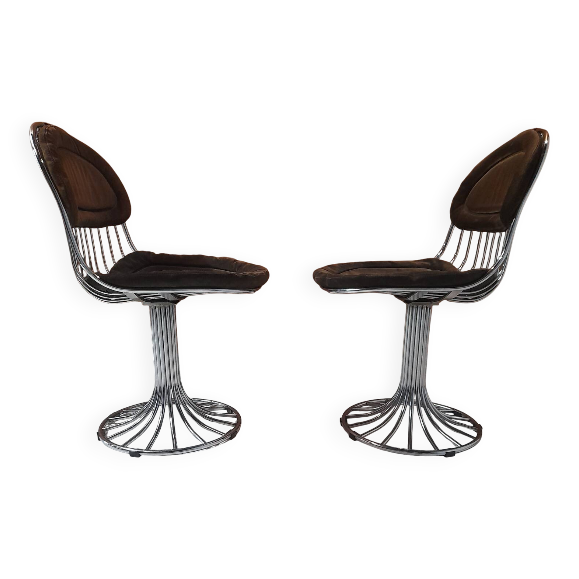 2 chaises Gastone Rinaldi modèle Margot années 60