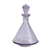 Carafe de liqueur de cristal violet à facettes Art déco, Bohemia années 1930.